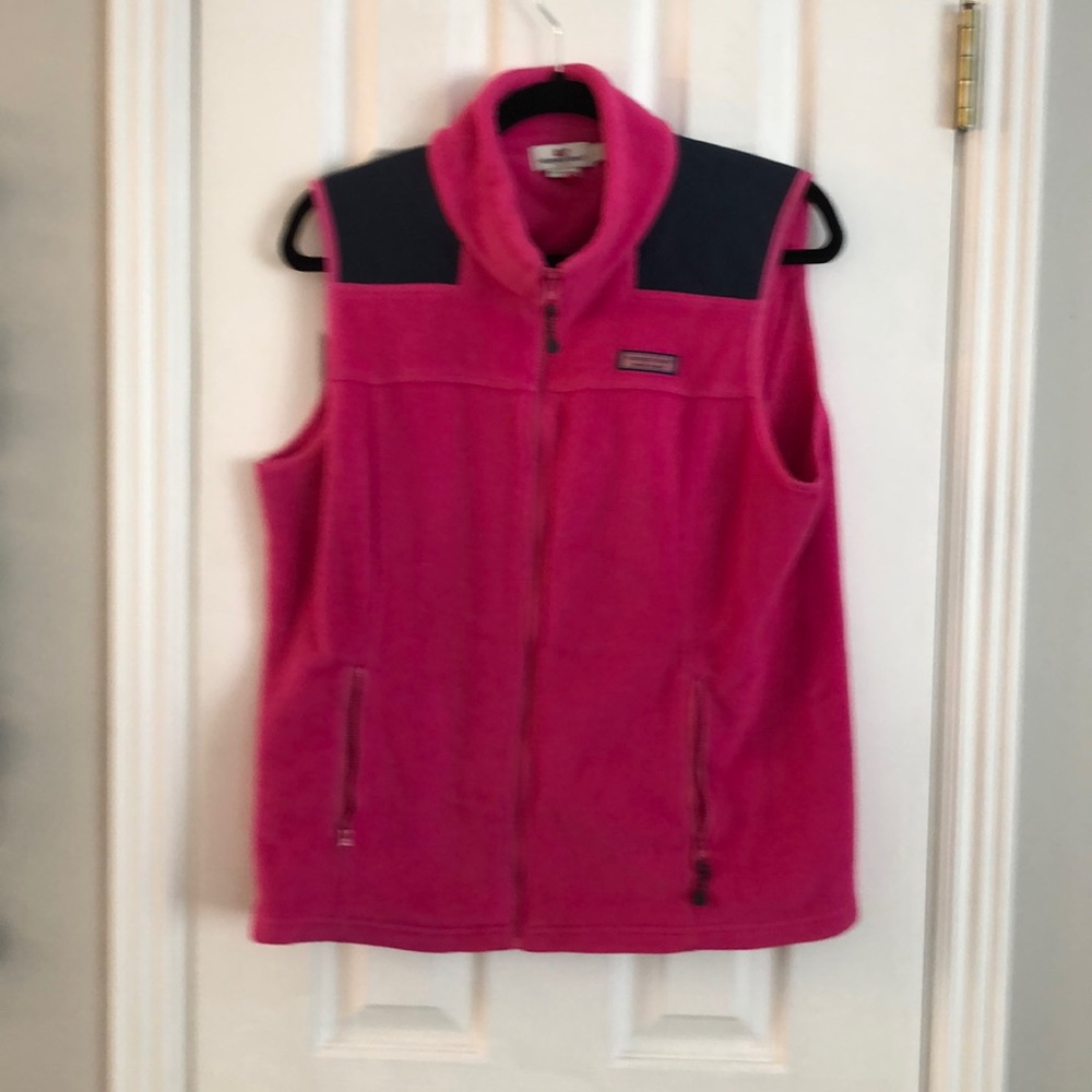 Vineyard Vines hot pink vest. Large